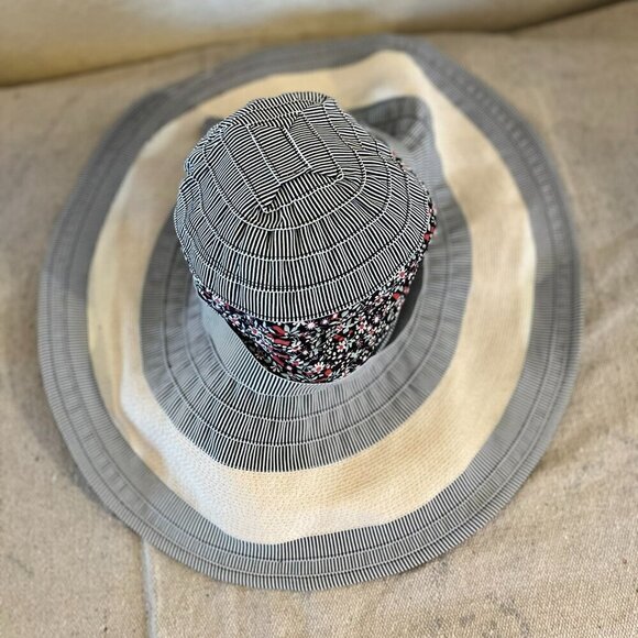 Vintage San Diego Hat Floppy Travel Cloth Packable Cottage Cor Summer Beach Hat - Picture 3 of 7